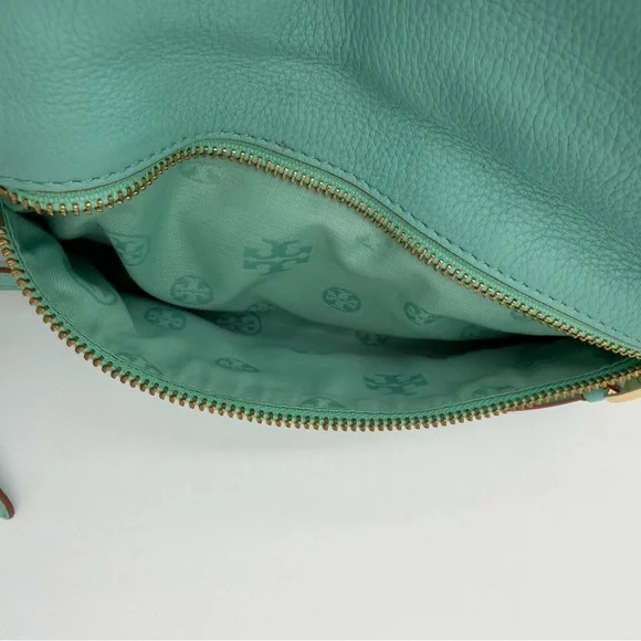 Tory Burch Emerson “Tiffany” turquoise Leather Flap Crossbody - Picture 9 of 13